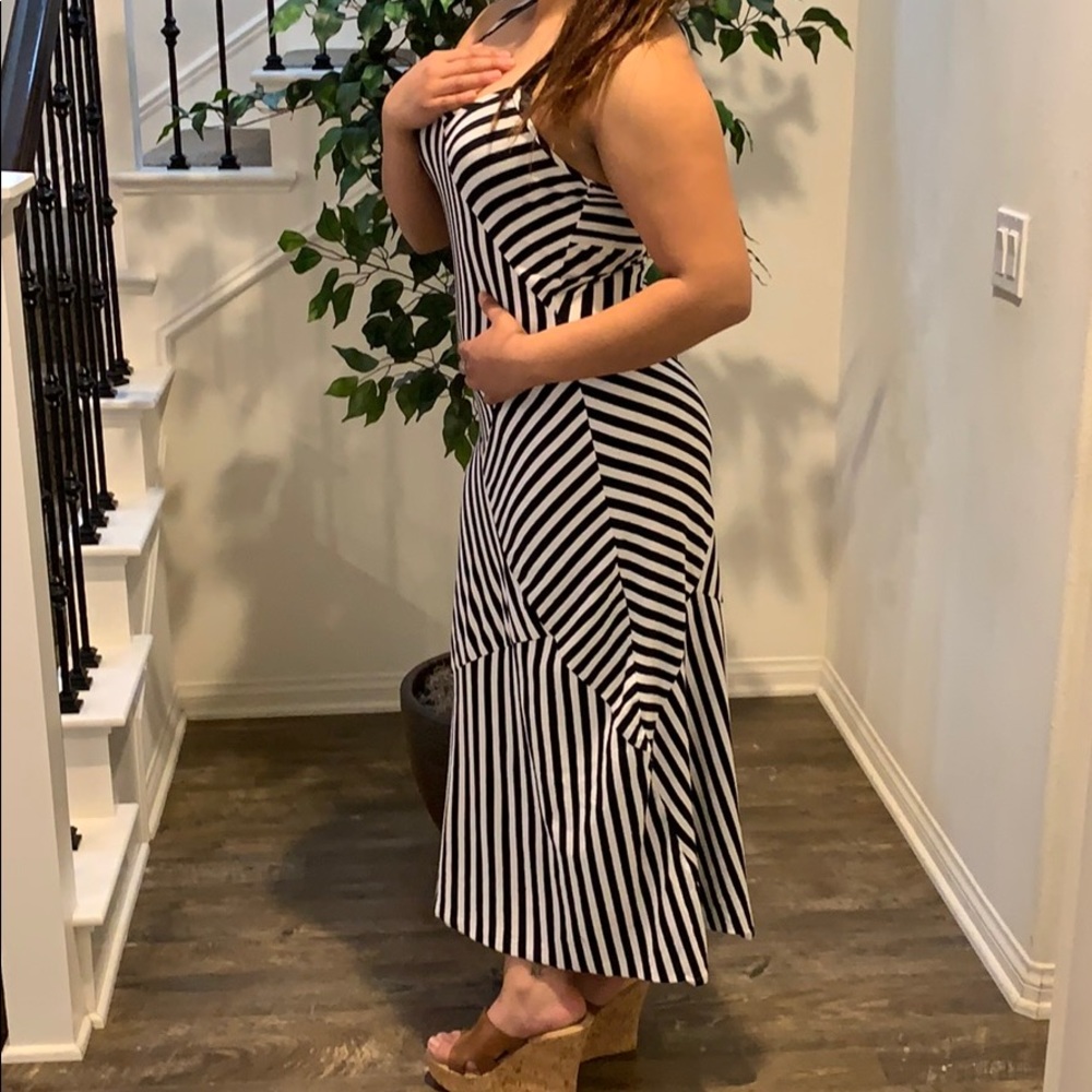 American Rag Striped Black and White Maxi Dress